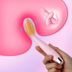 Heating Finger Shaped G Spot Dildo Adult Silicone Sex Shop Toy Vibrator Av Wand Nipple Vagina Massager Stick for Women Female