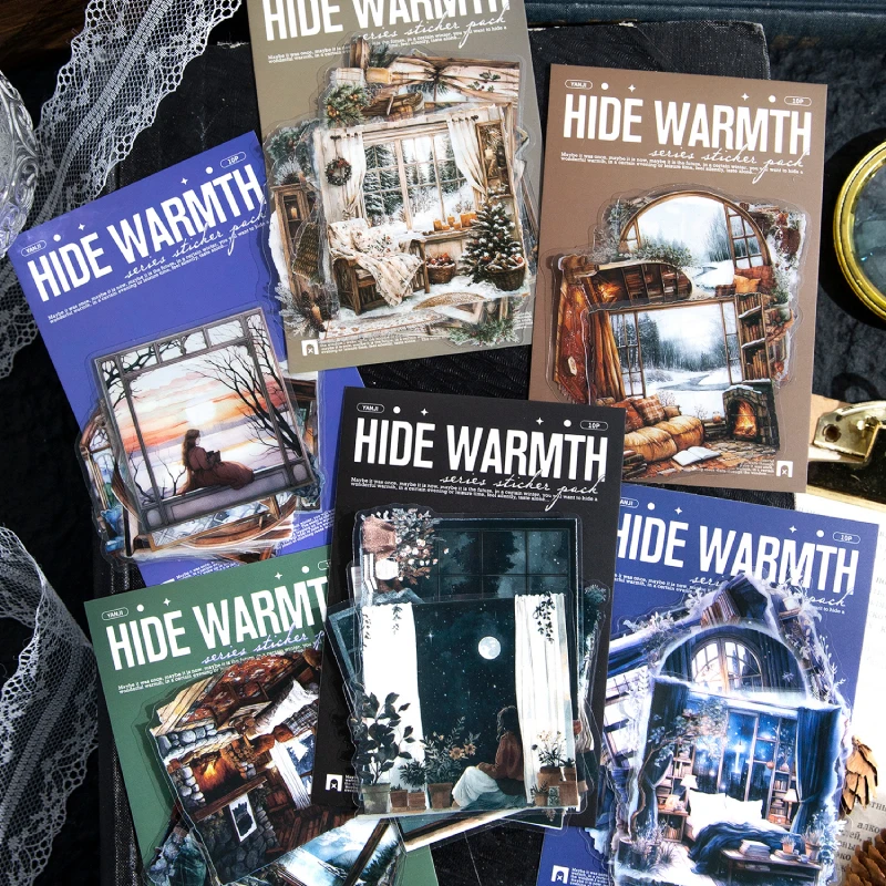 10 أوراق/حقيبة غرفة دافئة ملصقات الحيوانات الأليفة كتيب القرطاسية DIY بها بنفسك حساب اليد سجل القصاصات مجلة حزم ملصقات الزخرفية #1