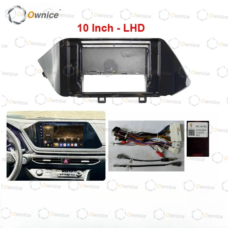 

Ownice 10.1" for Hyundai Sonata DN8 2019 - 2020 Android Car Radio Fascia Panel Player Dash Mount Kit Adapter Frame Cable Harness