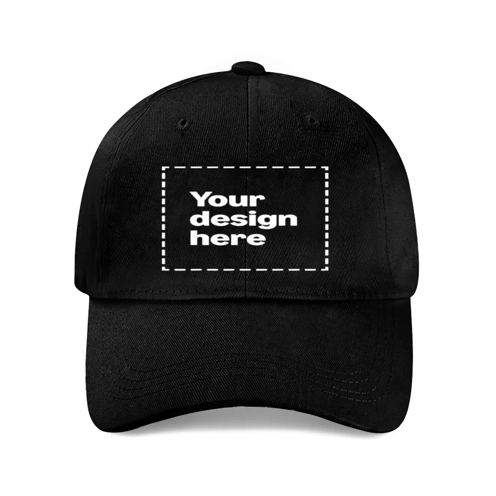 

Custom Smooth Solid Color Baseball Capt, Personalized Photo Logo Print Dad Hat, Adjustable Casual Hat for Men Women