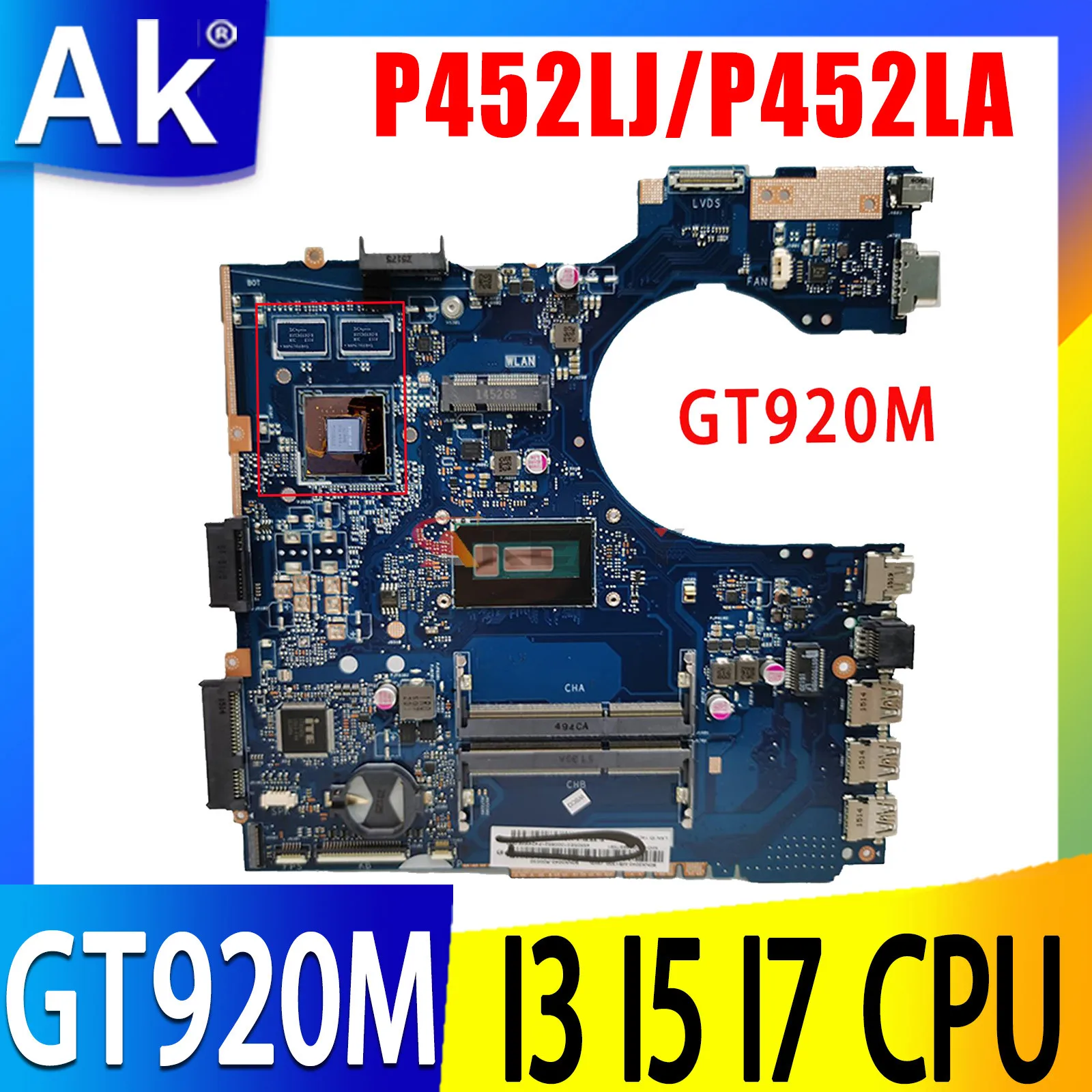 

Шэньчжэнь Материнская плата ASUS P452LJ P452LA PE452LA PRO452LA PRO452LJ PX452LJ PX452LA PE452LJ P452L материнская плата для ноутбука I3I5I7 5th