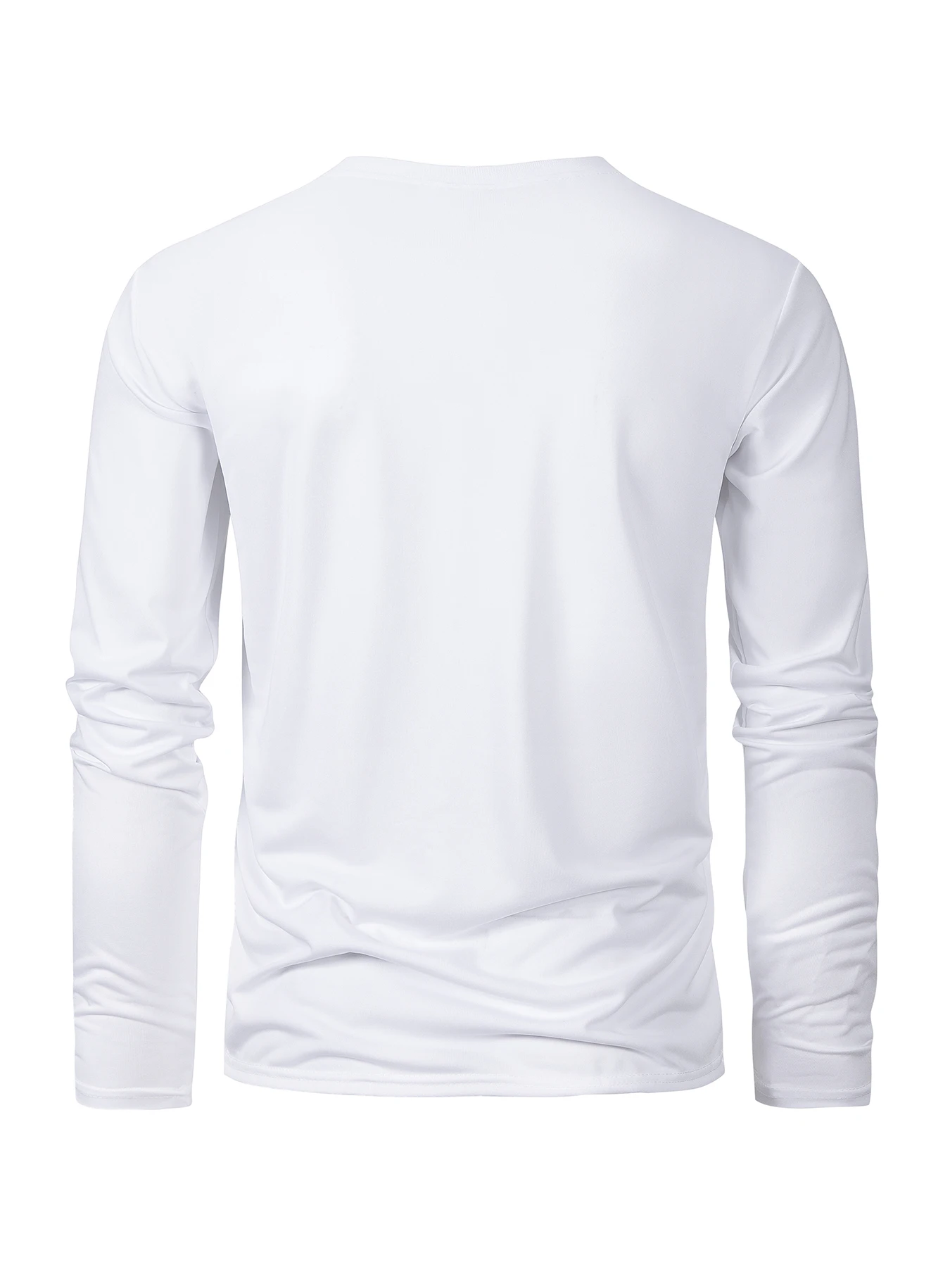 Frühling Herbst männer T-shirts Langarm Casual Tops Einfarbig Hohe Qualität Schwarz T-Shirt Klassische Männer Kleidung – Detail 18