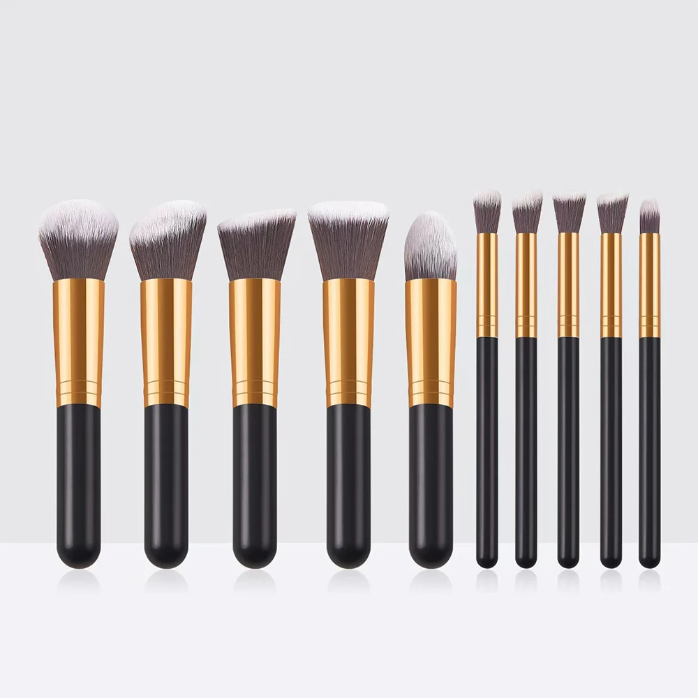 10PCs Minin Makeup Brush Set Cosmetict Makeup For Face Make Up Tools Women Beauty Professional Foundation Blush Eyeshadow