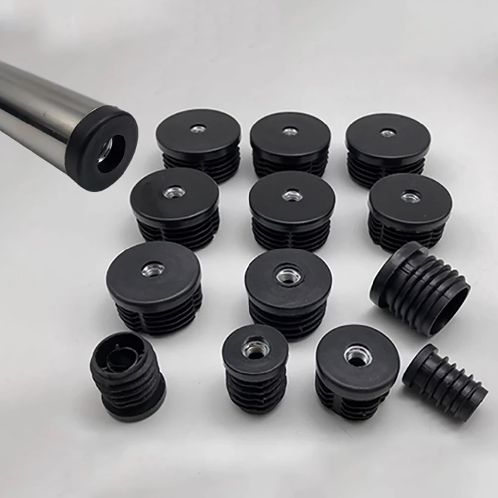 

4Pcs Plastic Adjustable Foot Pad Diameter16/20/22/28/30/40/50/60/76mm Nut Tube Plug Shockproof Protection Foot Pad M6 M8