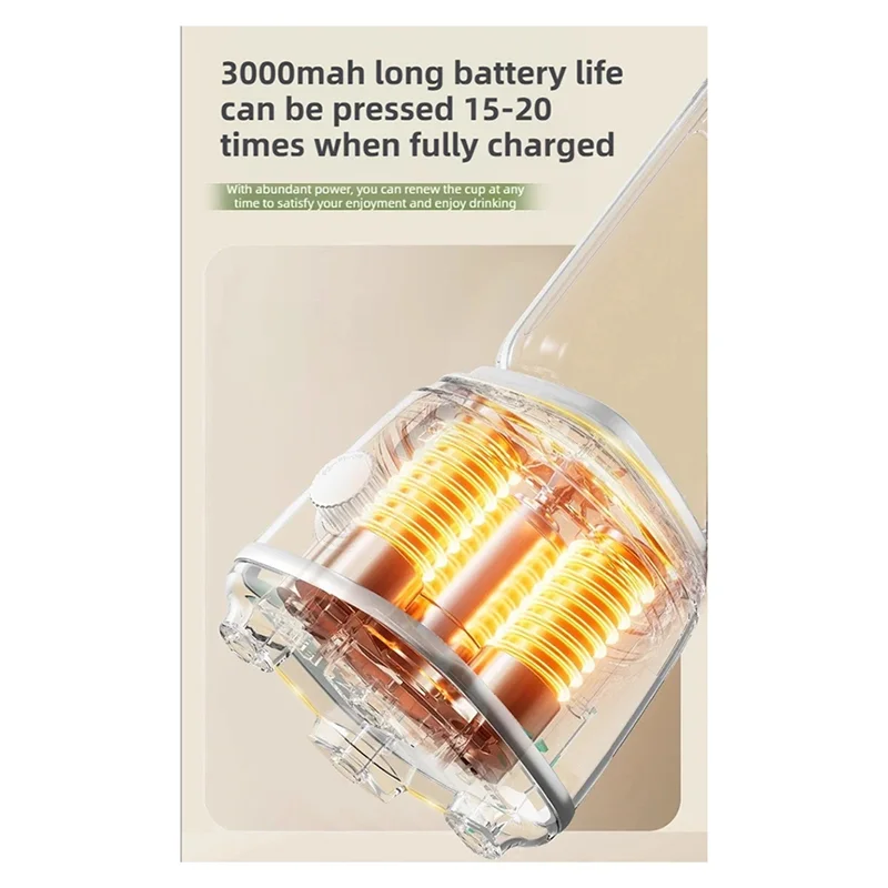 

FYBL-High Juice Rate 3000Mah Multifunctional Juicer Ice Crusher 10 Blades Home Blender Juice Extractor Kitchen Tools Black