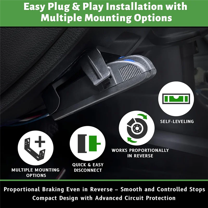 

90160 Proportional Electronic Brake Control,Trailer Brake Controller Kit For Ford GM,Chevy Dodge,RAM For Pickup Trucks