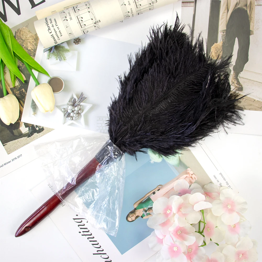 Ostrich Feather Duster Anti Static Natural Fluffy Plumes Cleaning Tool for Home Car Office Keyboard Piano Delicate Surfaces