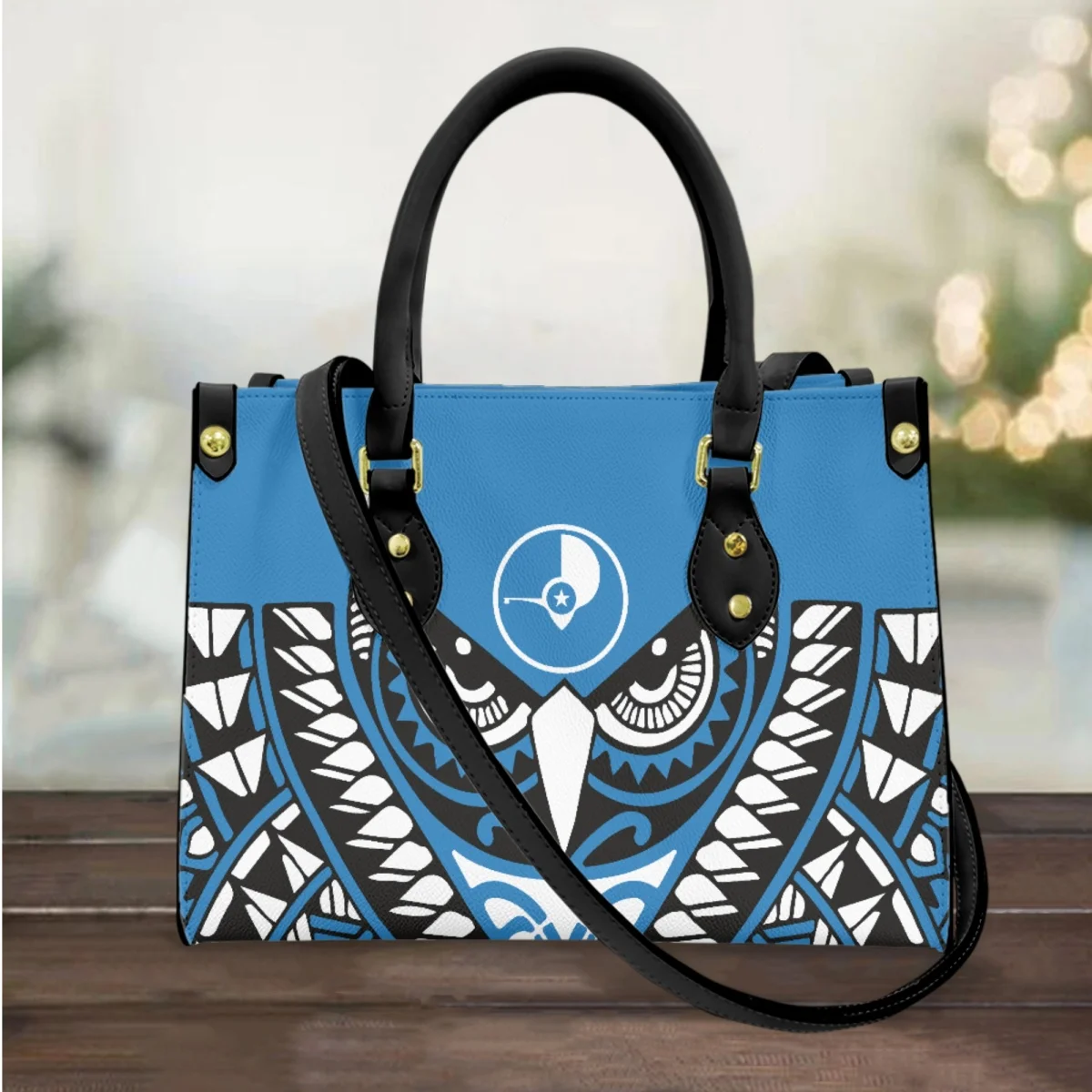 

Hawaiian Polynesia Luxury Design Women's Messenger Bag Tribal Owl Pattern Casual Totes Bag Daily Shopping Coin Purse Gift Bolsos