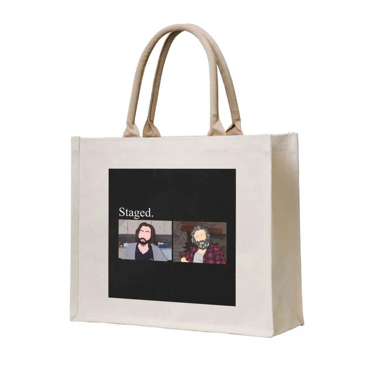 

Staged Tote Bag tote bag women Women's beach bags eco bag folding shopping logo