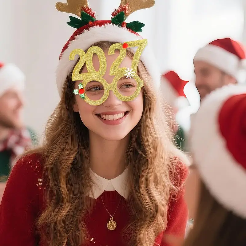 2027 Plastik-Brillen-Party-Stirnband, ideal für Neujahrs- und Weihnachtsdekorationen. – Detail 4