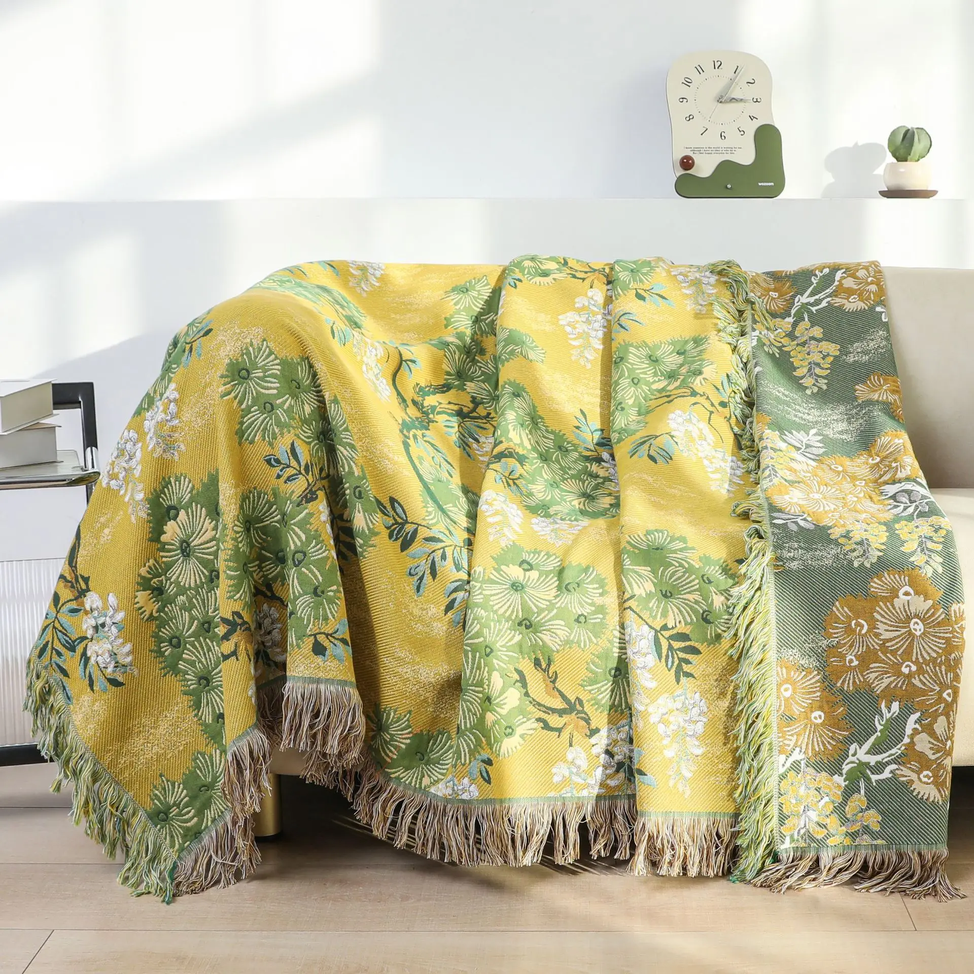 Gauze cotton tassel towel quilt summer cool quilt air conditioning blanket single double cover blanket upscale sofa towel