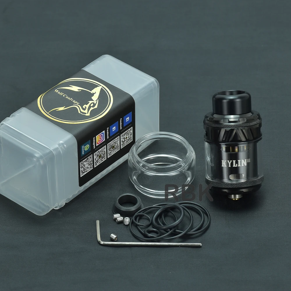 

Wolfcoolvape Vaporizer VAPE Kylin V3 RTA Tank atomizer Electronic Cigarette vape 316ss tank Single/Dual Coil rta