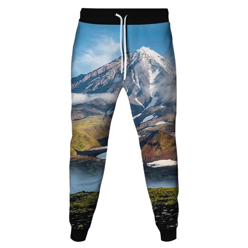 Natural Scenery Mountain Tree Galaxy Fishing Statue Of Liberty Trousers Men Women 3D Print Casual Sweatpants Party Jogging Pants