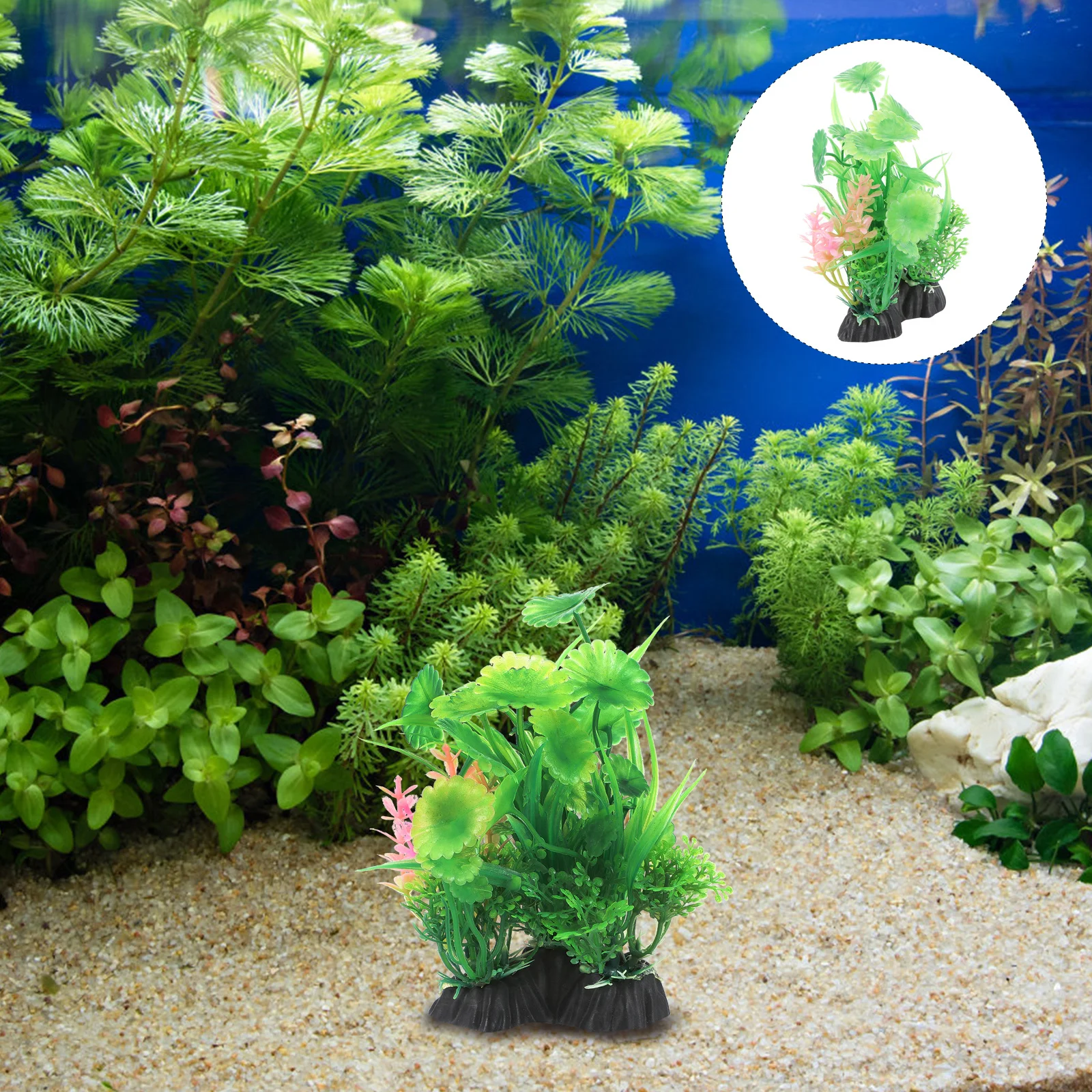 

Artificial Aquarium Plant Plastic Grass Ornament Fish Tank Mini Landscape Decoration Realistic Fish Tank Plants Decor