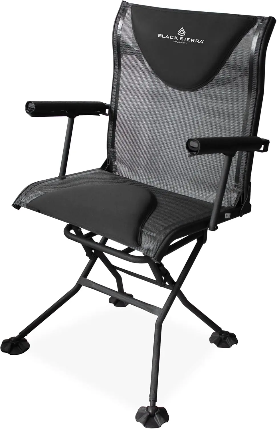 Deluxe 360° Swivel Blind Chair, Portable Silent Stealth Hunting Chair, Rotating Folding Outdoor Chair with Padding and Armrests,