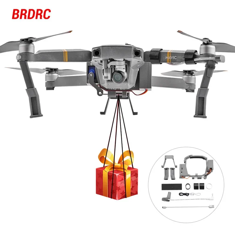BRDRC-sistema de caída de aire para DJI Mavic Pro/3/2/Air 2/2s, lanzador de Dron de platino, entrega de salvavidas, emisor de anillo de cebo de pesca