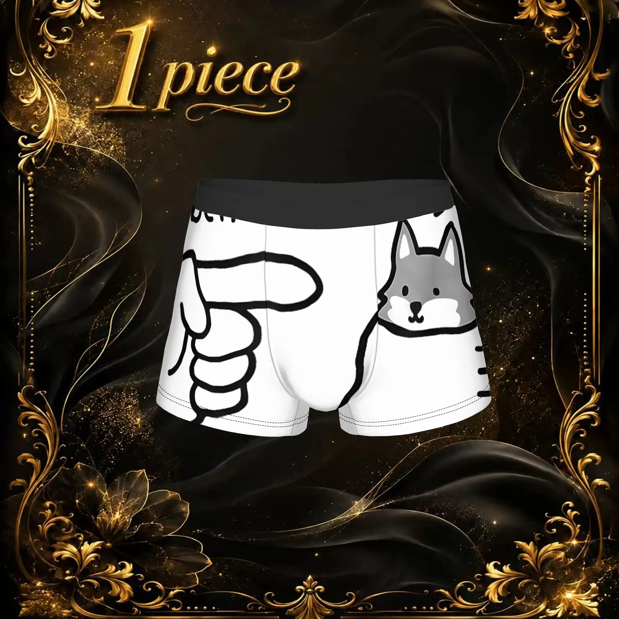 1pc Popular Benimm Dich Nicht Zu Albern Wolf boxers  Personalized Panties Men's Underwear Ventilate Shorts Boxer Briefs