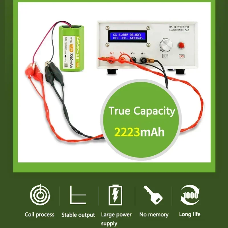 Batería de litio recargable para altavoz de cámara Digital, paquete de batería de iones de litio 18650, 7,4 V, 2200mAh, 3000mAh, 3500mAh, Icr18650