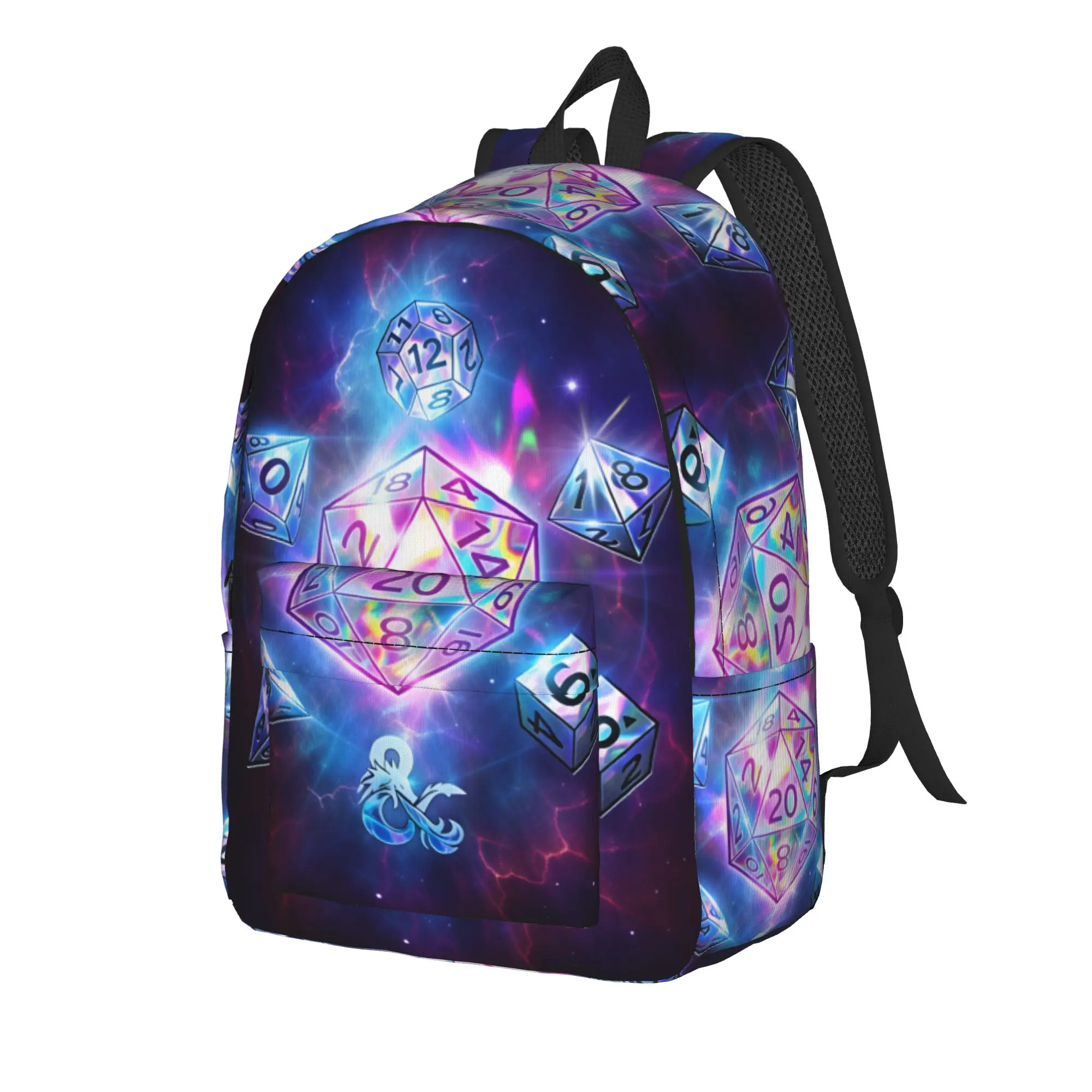 Medieval Dragon And D20 Dice Dnd Backpack  Pretty Backpacks Unisex Sport Large High School Bags High Quality Rucksack