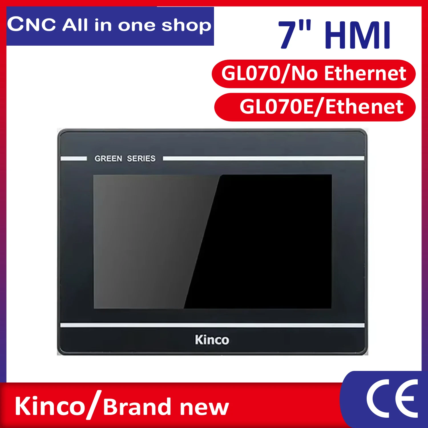Brand New Kinco HMI Touch Screen 7 inch Industrial LCD Ethernet /RS232/RS485/RS422 optioanl GL070 GL070E Human Machine Interface