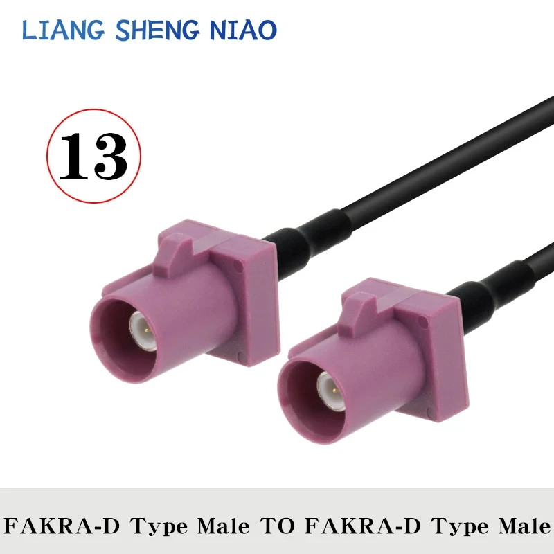 FAKRA D สาย RG174โคแอกเซียลสำหรับรถยนต์วิทยุดาวเทียม GSM 50Ohm โทรศัพท์มือถือสำหรับรถยนต์ telematics