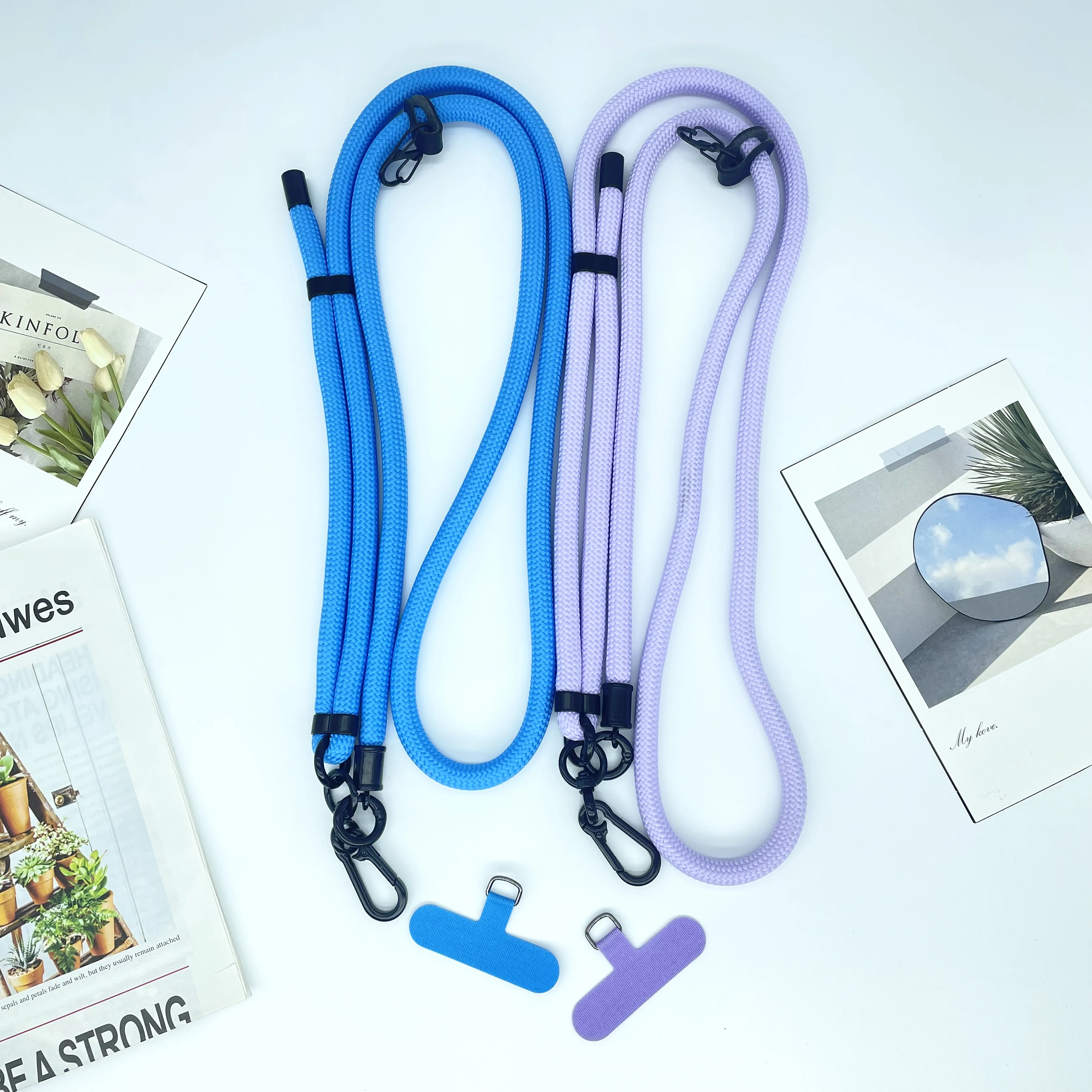 Universal Adjustable Phone Lanyard Anti-lost Lanyard Strap Detachable Colorful Neck Cord Phone Safety Tether Keychain Chain Rope