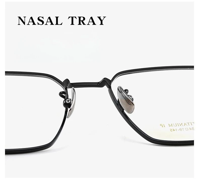 Yimaruili ultraleichte Business-Mode Myopie Brillen Retro Quadrat reines Titan optische Brille Rahmen Männer 205ct – Detail 8