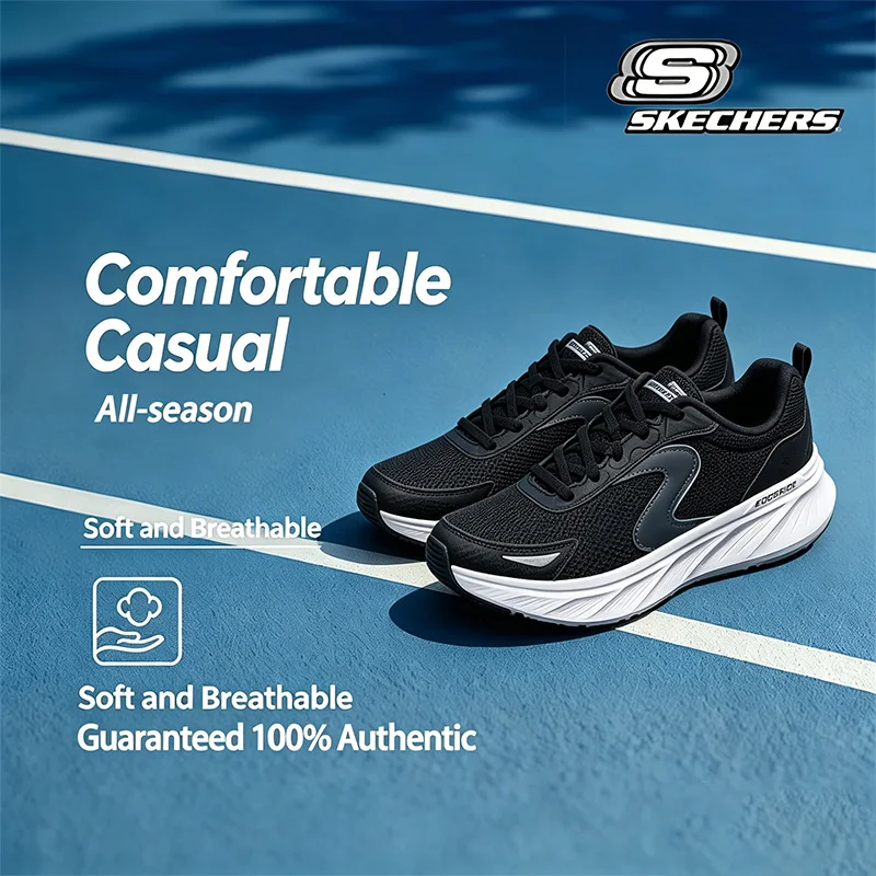 Skechers Men Fitness Training Shoes Breathable Mesh Light Cushion Casual Sports Sneakers 232838-Blk