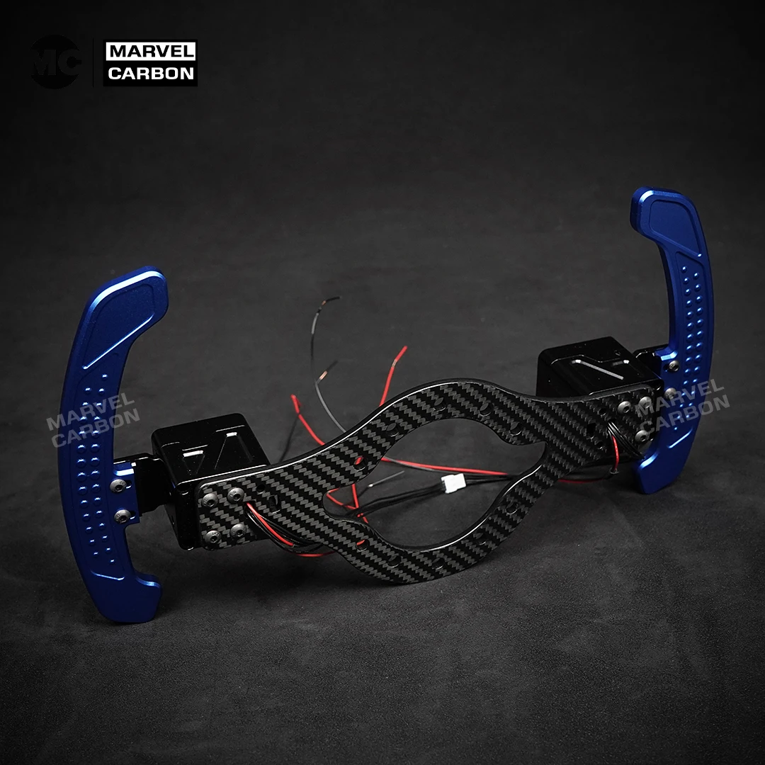 MC LED Carbon Fiber Magnetic Paddle Shifters For Car Modification Quick Release Steering Wheel Concave Steering Wheel Shift