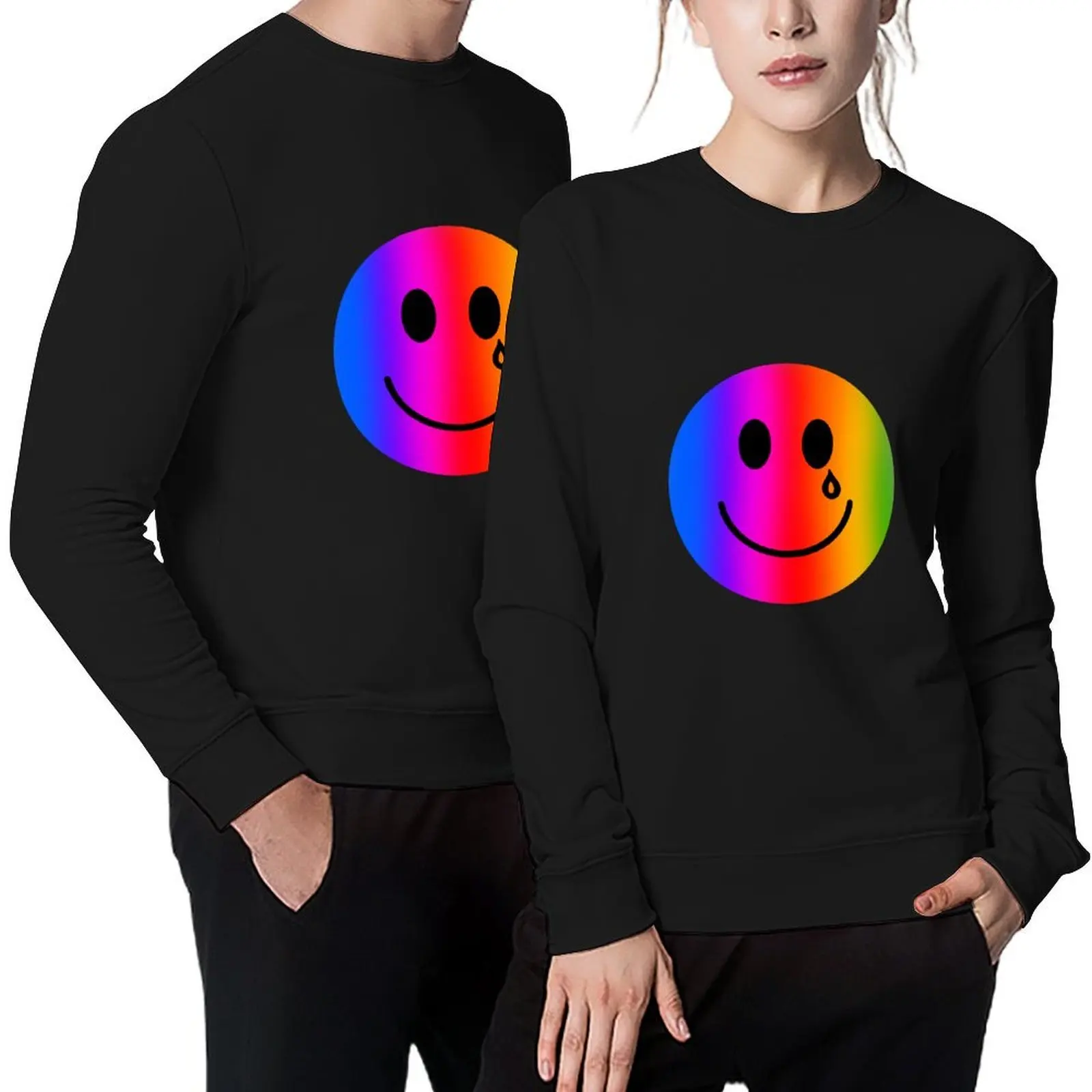 

happy and sad Pullover winter clothes korean style clothes mens designer clothes autumn jacket men sweatshirt