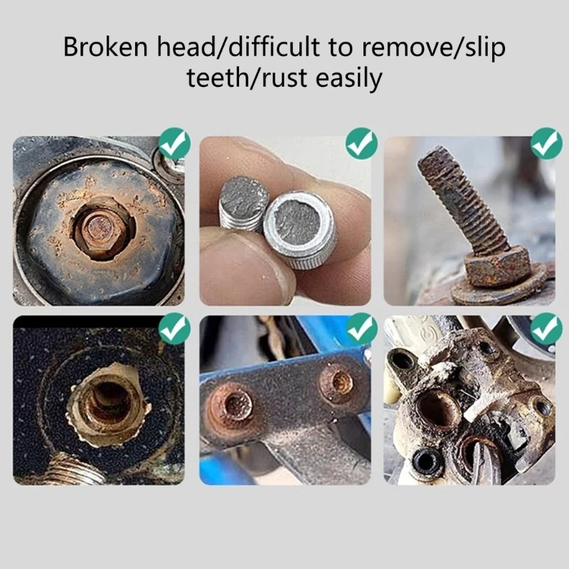 10Pcs Screw Extractor Metal Drill Bit Set Damaged Screws Remover Extractor Dropship