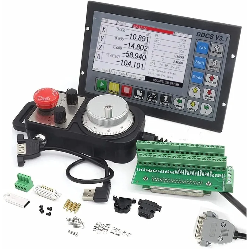 4 Axis Offline Stand Alone CNC Motion Controller System DDCSV3.1,Servo/Stepper Motor Control