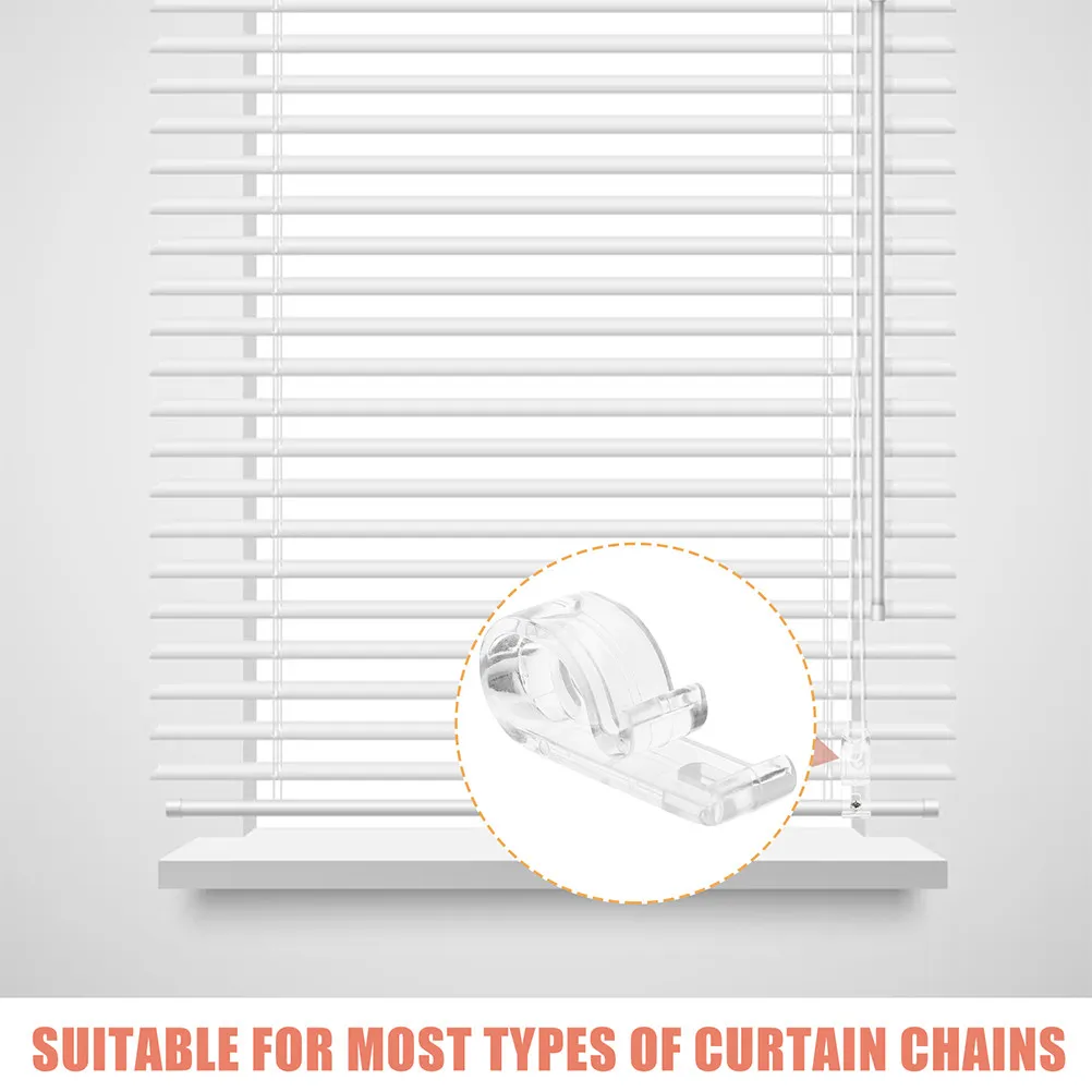10Pcs Curtain Chain Hook Fixation Clips for Roller Blinds Blind Cord Holder Window Shade Repair Accessories