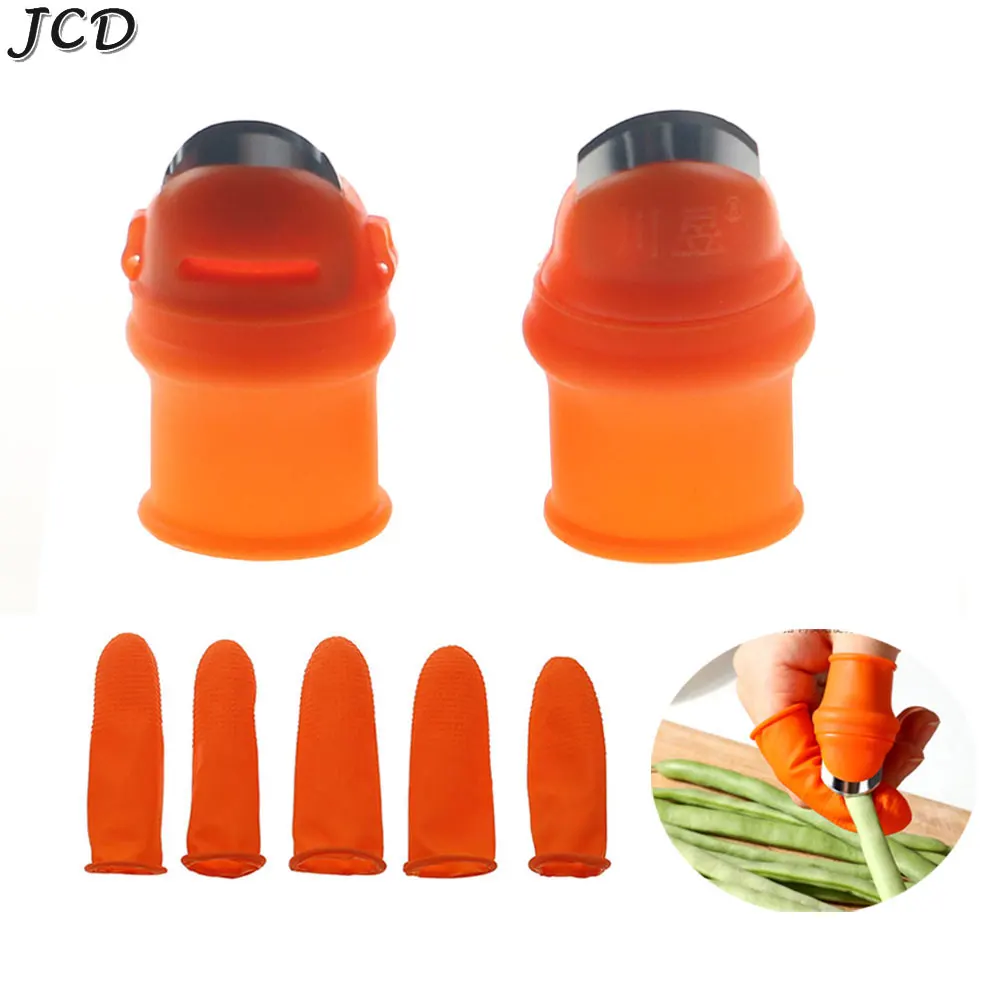 JCD 1Set Thumb Cutter Gardening Tools Pruning Shears Bonsai Pot Picking Plant Vegetables Separator Finger Tool Kitchen Cutter