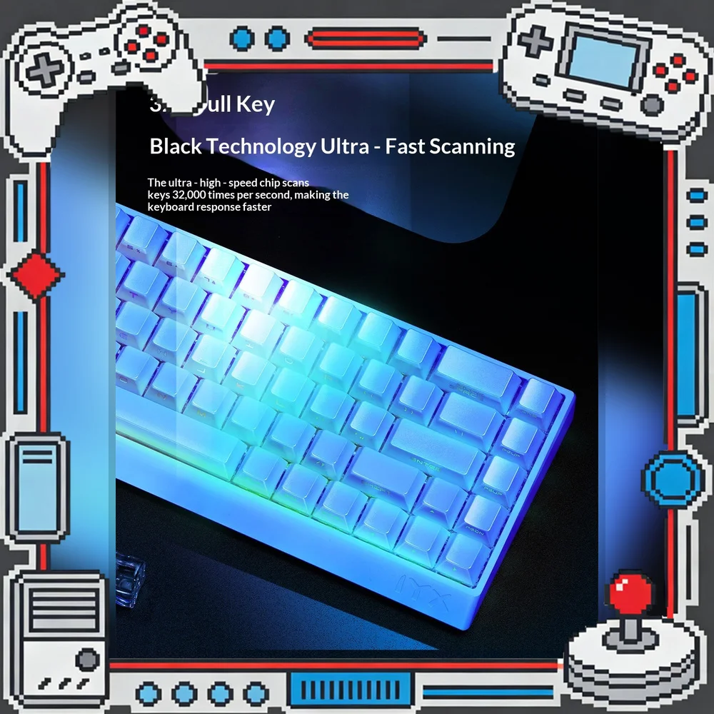 IYX MU68 Ultra 68-Key Magnetic Switch Gaming Keyboard 8K Polling 32K Scan Rapid Trigger RGB Wired