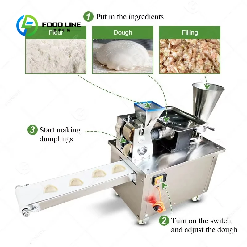 Customized Automatic Encrusting Samosa Making Machine High Capacity 1000-4000pcs/hour Multi Shape Dumpling Making Equipment
