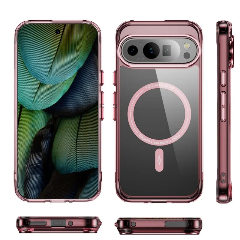 

Luxury Magnetic Hard PC Phone Case For Google Pixel 8 Pro Case Shockproof Clear Cover For Google Pixel 9A 9Pro