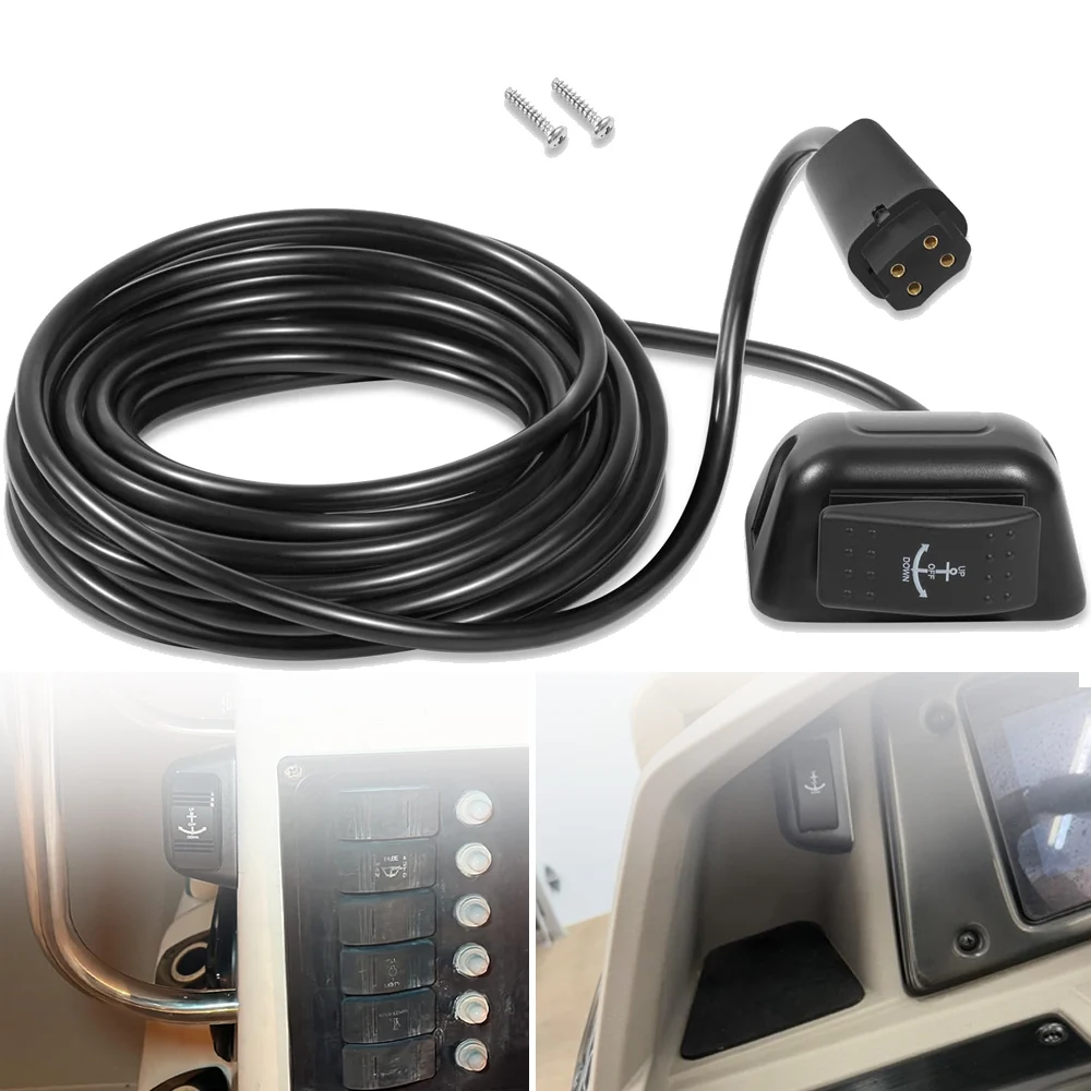 1810150 Remote Switch Fit for Minn Kota Deckhand 40 Anchor, 25 Feet Cord for Hand-held, in-Dash Mounted or Surface-Mounted