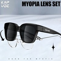Kapvoe Stylish Polarized Men Women UV400 Protection Worn Over Myopia Glasses Oversized Fitover Solar Shield Sunglasses Eyewear