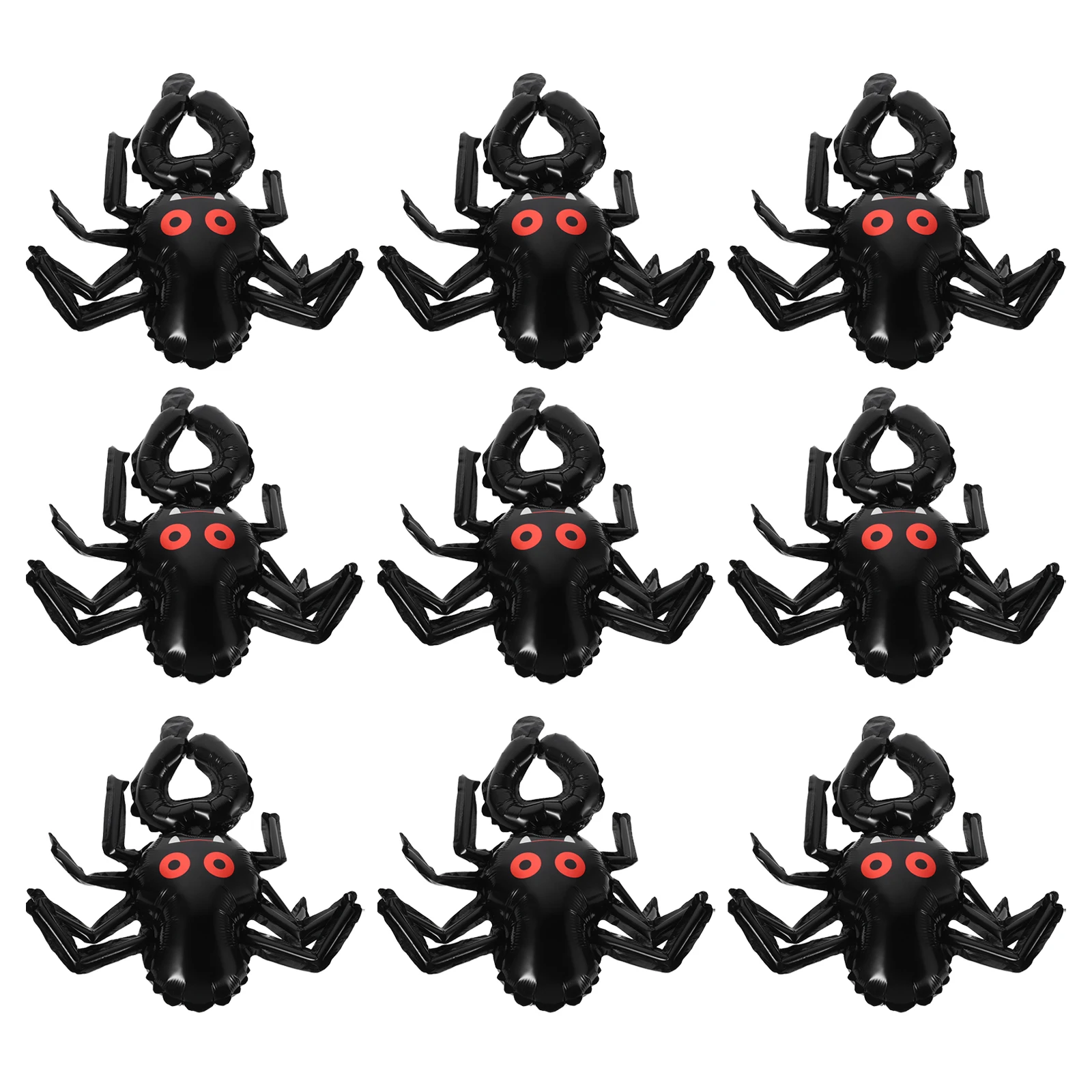 

20pcs Halloween Foil Wrist Inflatable Aluminum Spider Balloons Wearable Party Props Festival Decorations Holiday Gathering