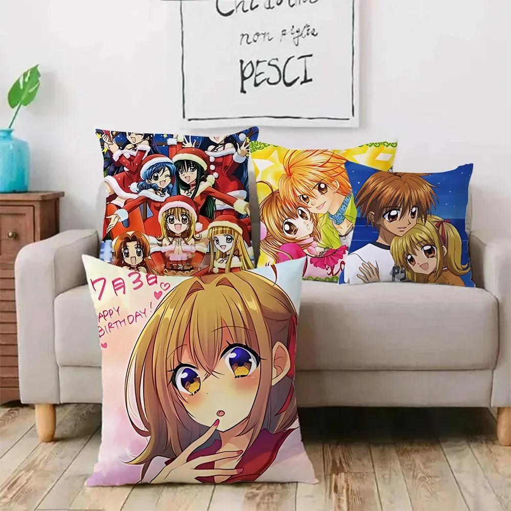 Mermaid Melody Pichi Pichi Pitch Pillow Covers Cartoon Sofa Decorative Home Double-sided Printing Short Plush Cute Cushion Cover