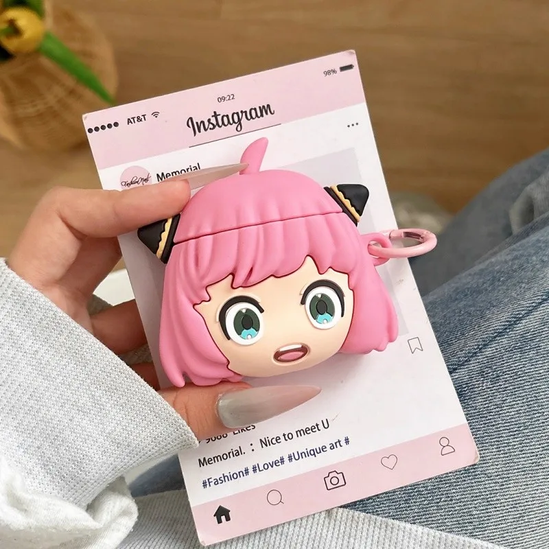 Anime Anya Cosplay Cartoon Cover for AirPods 4 Case Cute Earphone Case for AirPods Pro 2 Charging Cover for AirPods 4 3 2 1