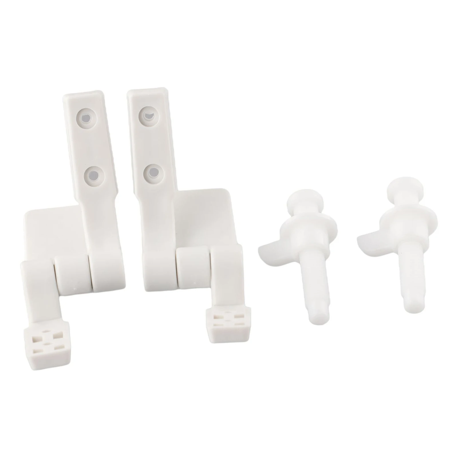 1 Pair White Plastic Toilet For Seat Lid Hinge Replacement With Bolts Screw Nuts Fit Toilet For Seats Bathroom Toilet Small Tool
