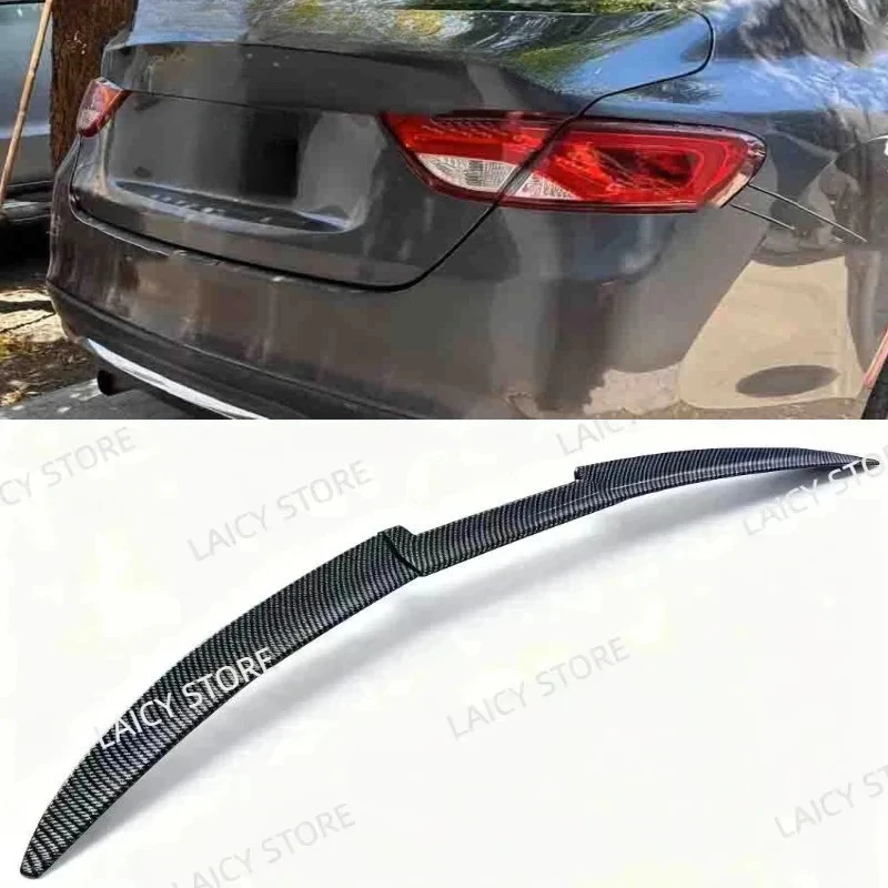 LAICY 3Pcs For Chrysler 200S Car Rear Bumper Trunk Lip Spoiler Roof Tail Wing Adjustable Deflector Splitter Black