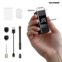 BSCOBBER bomba de aire portátil A3S bicicleta indicador Digital pantalla Schrader Presta neumáticos inflador de neumáticos eléctricos 120PSI Mini bomba