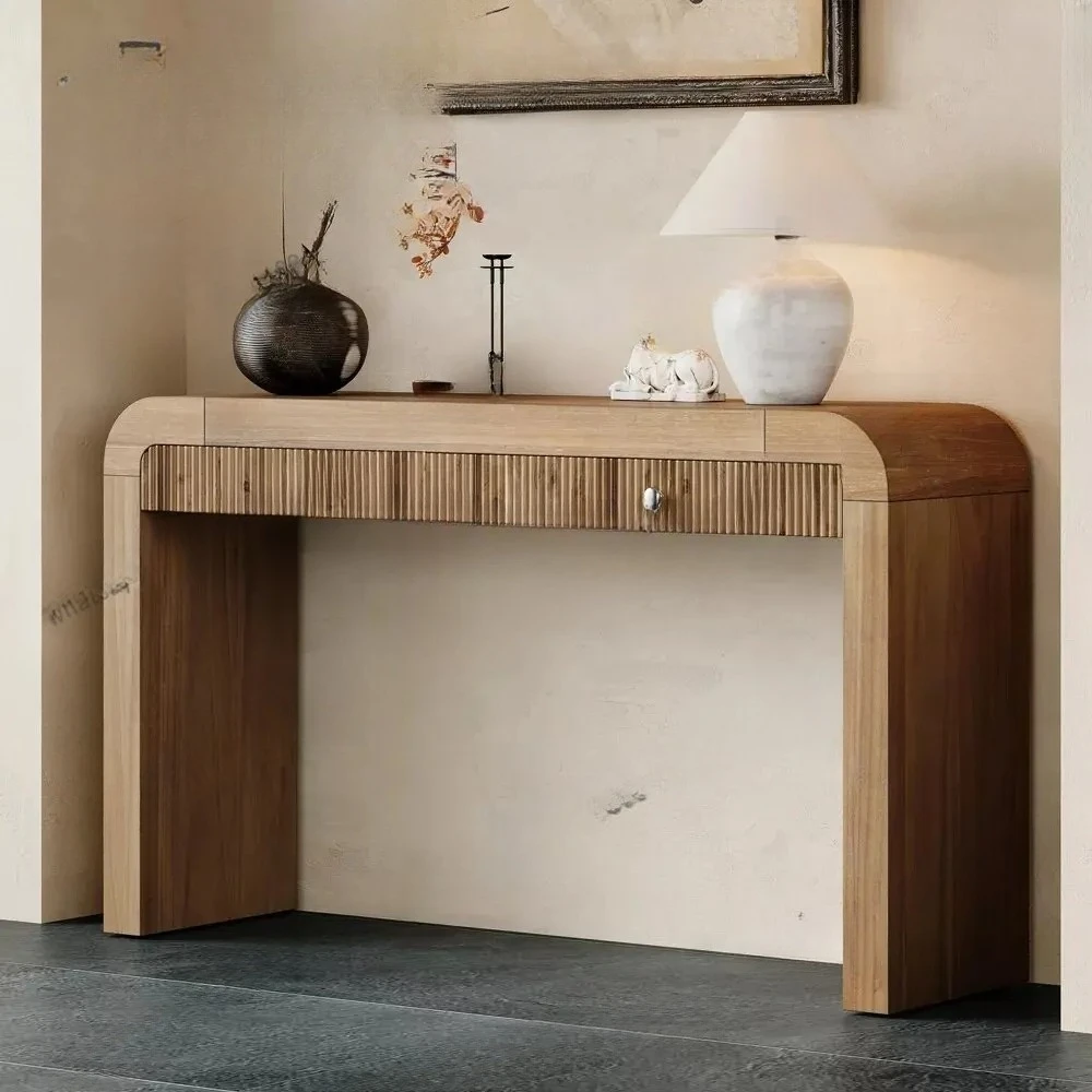 Medieval style solid wood xuangtai retro high-end sense of home against the wall corridor storage case
