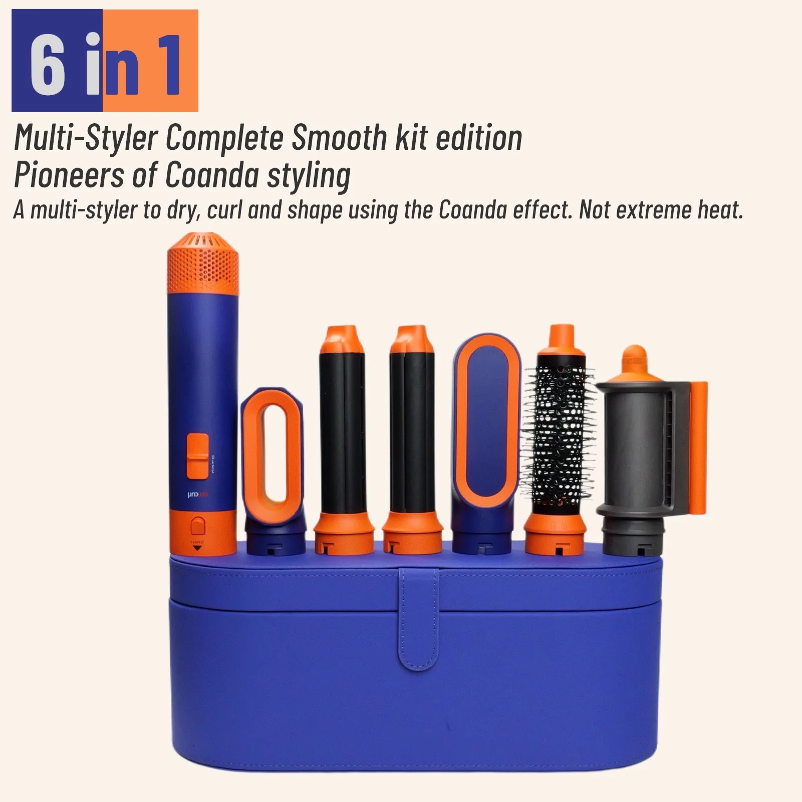 6 In 1 Hair Styler New Smooth Hair Dryer For Hair 6 in 1 hair styler With Curling Barrel Hot Air Brush Styling Tool MultiStyler