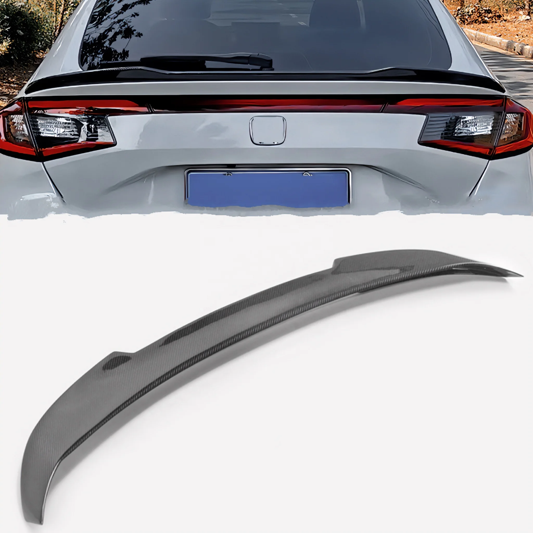 

Для Honda Civic Type-R FL5 OTD Тип Задний спойлер утконоса FL5 Карбоновый спойлер багажника Удлинитель заднего стекла для Honda Civic FL5