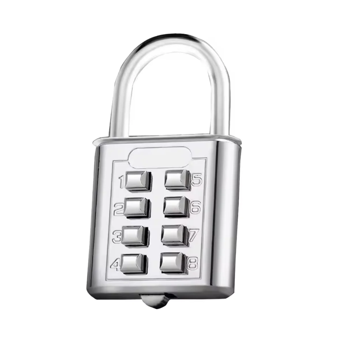 8 Digit Button Combination Padlock 4 Position Locking Mechanism Push Button Security Digit Lock for Gym Sports Locker Cabinet