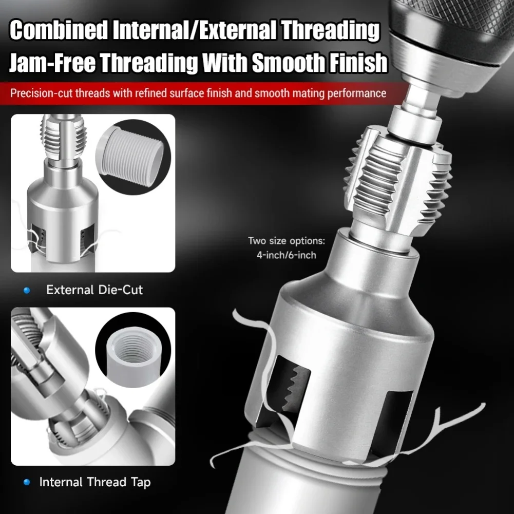 

Counterbore Tool Drill Bit Dual-Size Compatibility Ergonomic Hex Shank Design External NPT Threading As Show For MPP Pipes